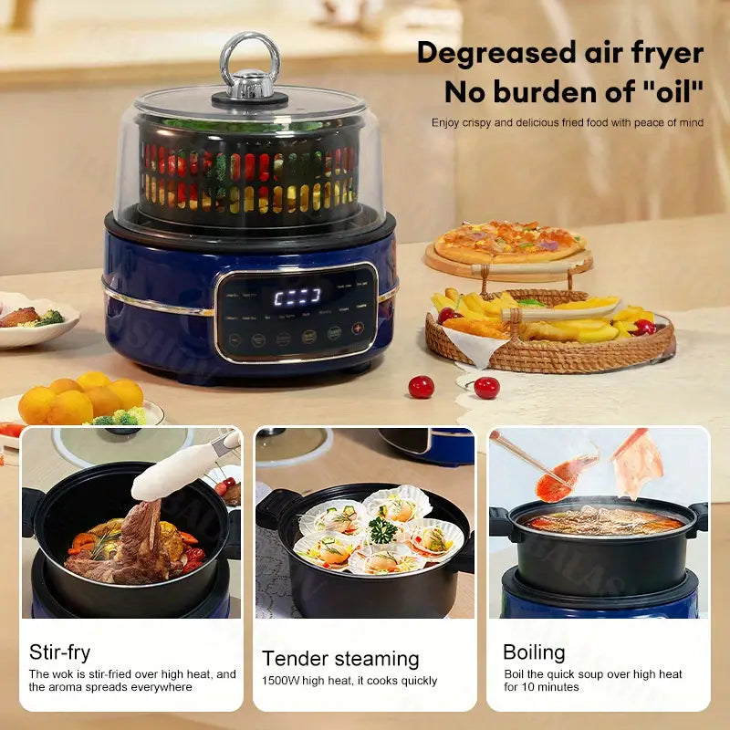 BALASHOV EU Plug Smart Visual Air Fryer & Electric Cooker