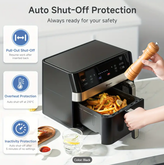 Simplus Air Fryer, Dual Compartment, 10L Large Capacity