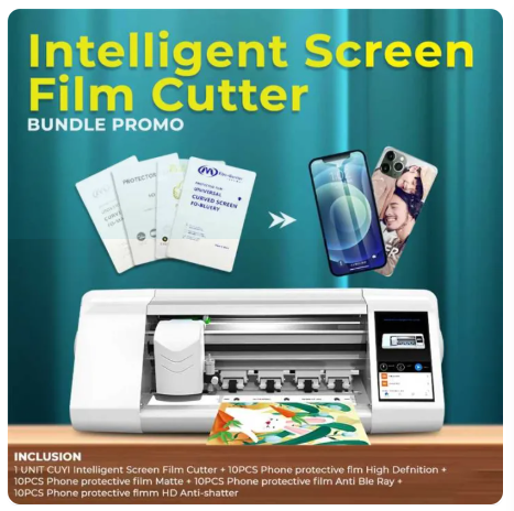 Cuyi Intelligent Screen Film Cutter with Phone Protective Film PROMO PACKAGE