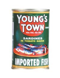 YOUNG'S TOWN SARDINES GREEN EASY OPEN 100/155G