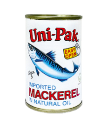 UNI-PAK MACKEREL IN NATURAL OIL 48/425G
